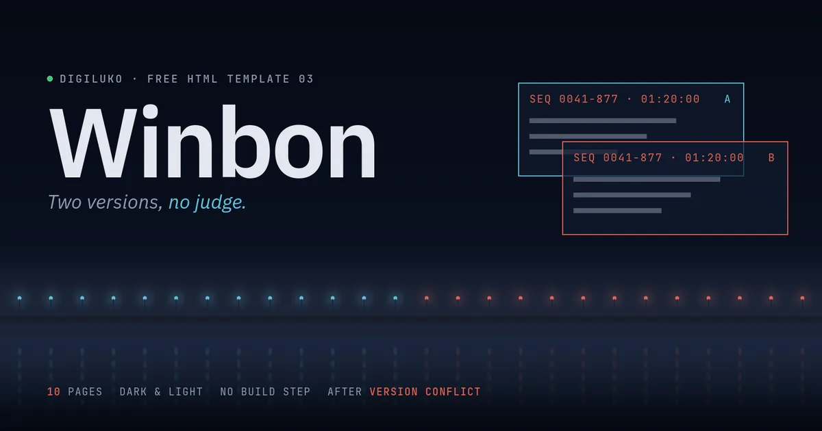 Winbon - náhled HTML šablony
